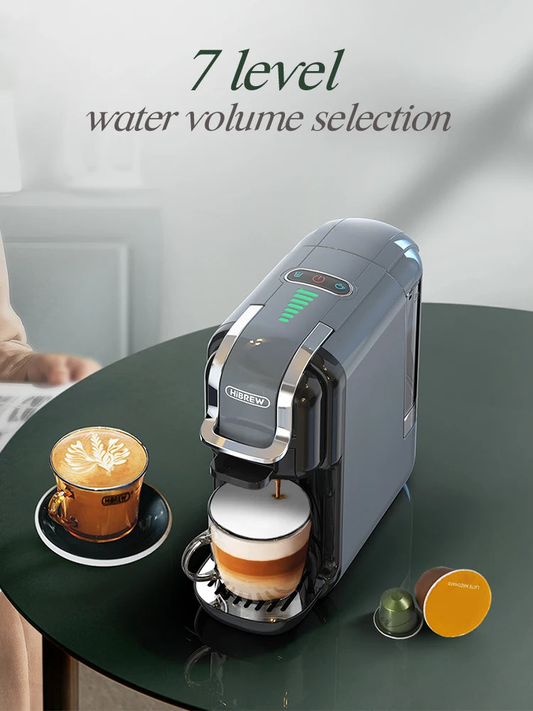 HiBREW Multiple Capsule Coffee Machine, Hot/Cold Dolce Gusto Milk Nespresso Capsule ESE Pod Ground Coffee Cafeteria 20Bar 5 in 1